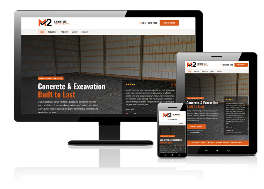 Website for Concrete Contractor